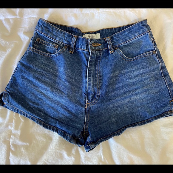 High Rise Jean Shorts - Picture 2 of 8